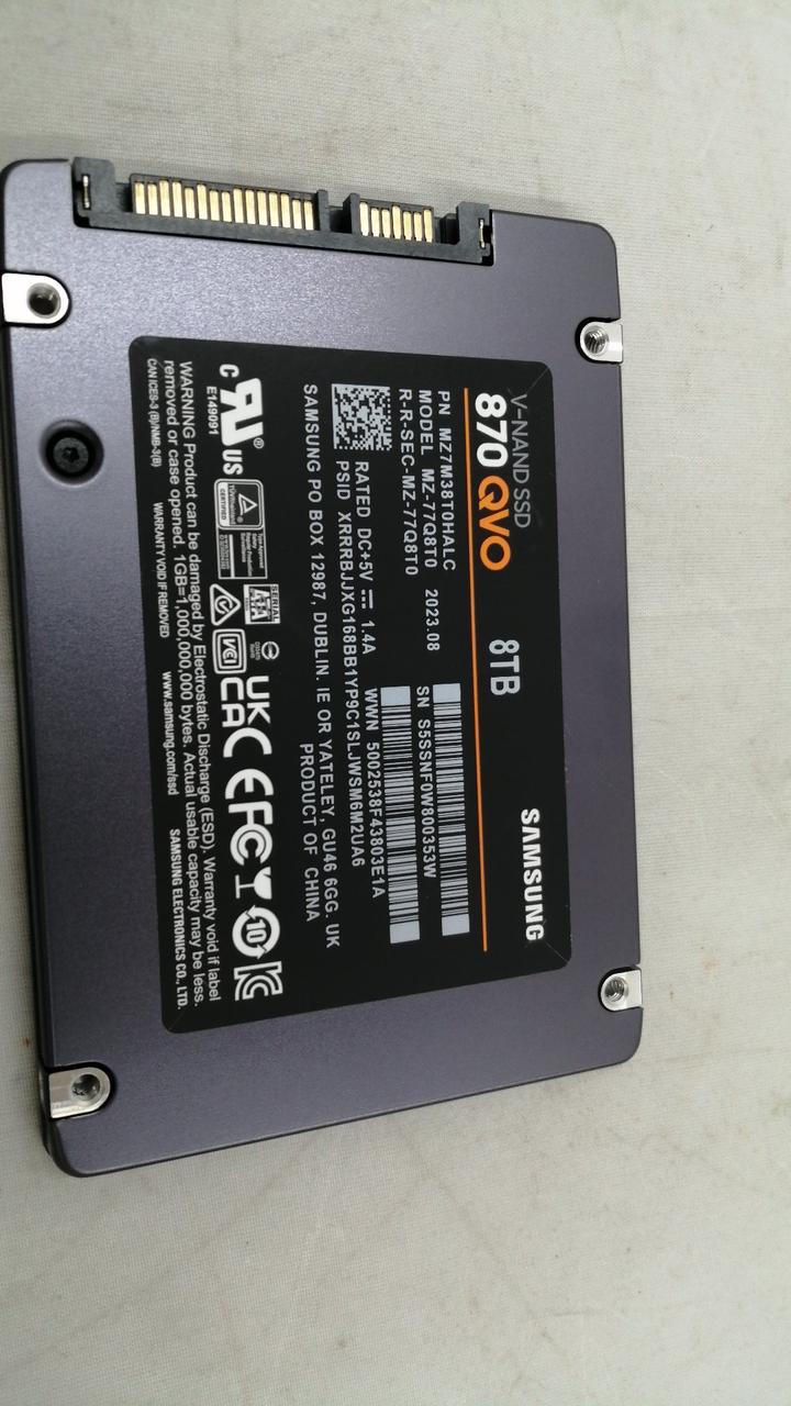 SAMSUNG SSD 8TB MZ-77Q8T0B/IT