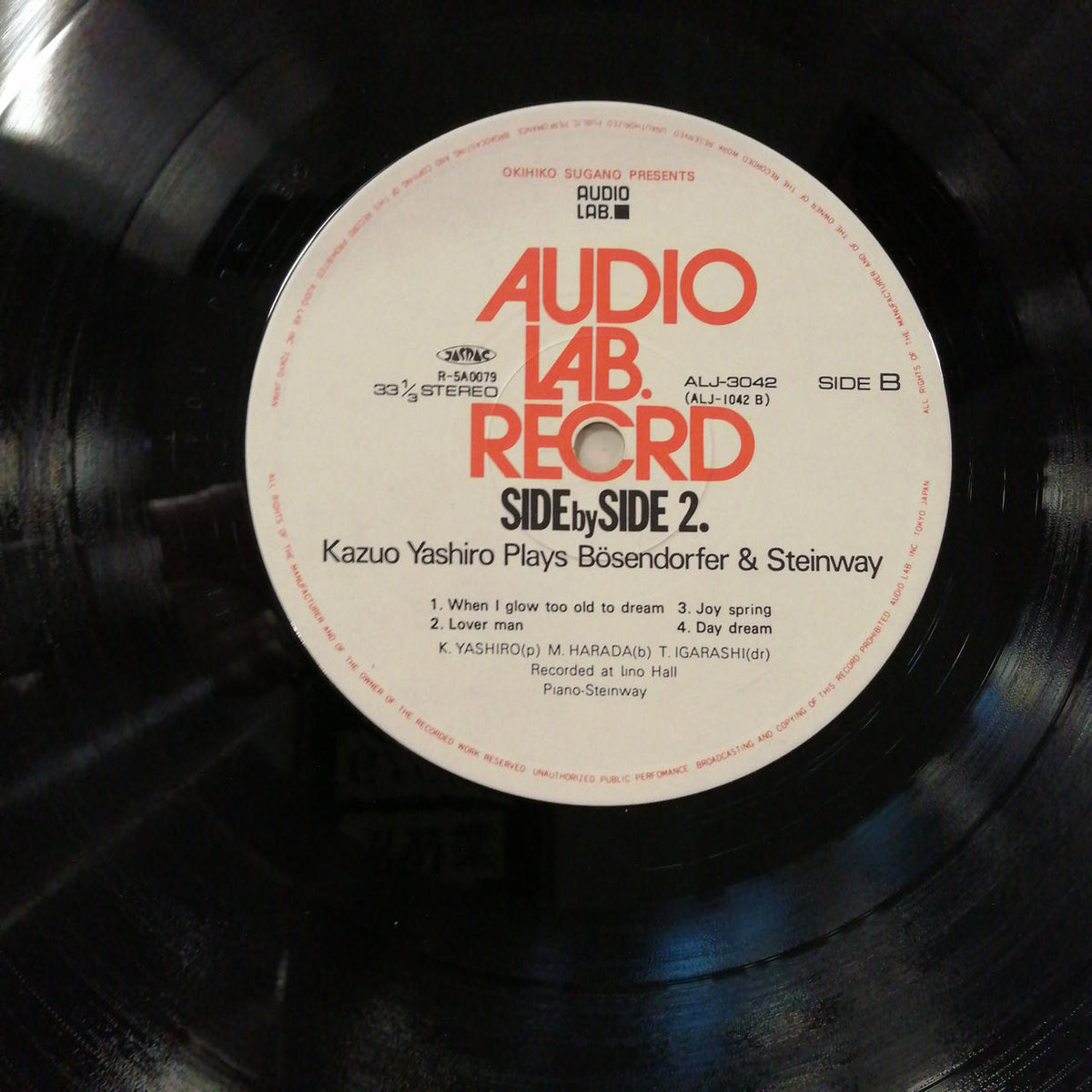 AUDIO LAB. RECORD KAZUO YASHIRO/SIDE BY SIDE 2. ALJ-3042