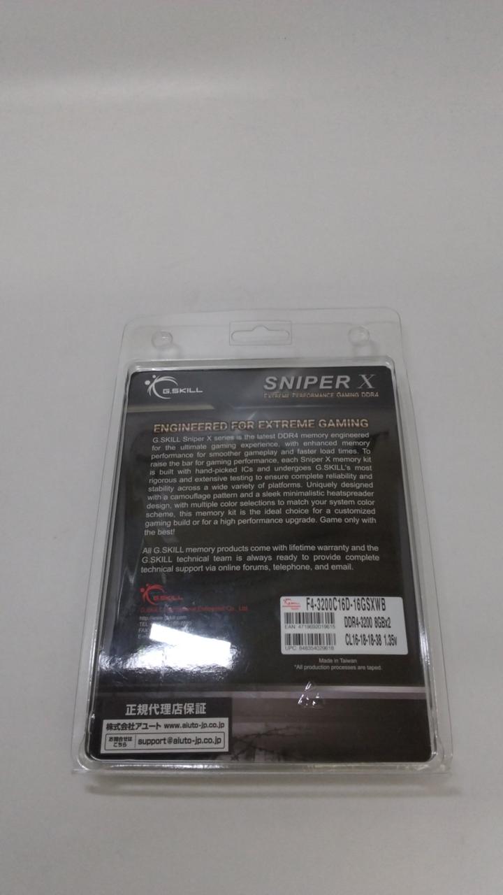G.SKILL Memory: F4-3200C16D-16GSXWB