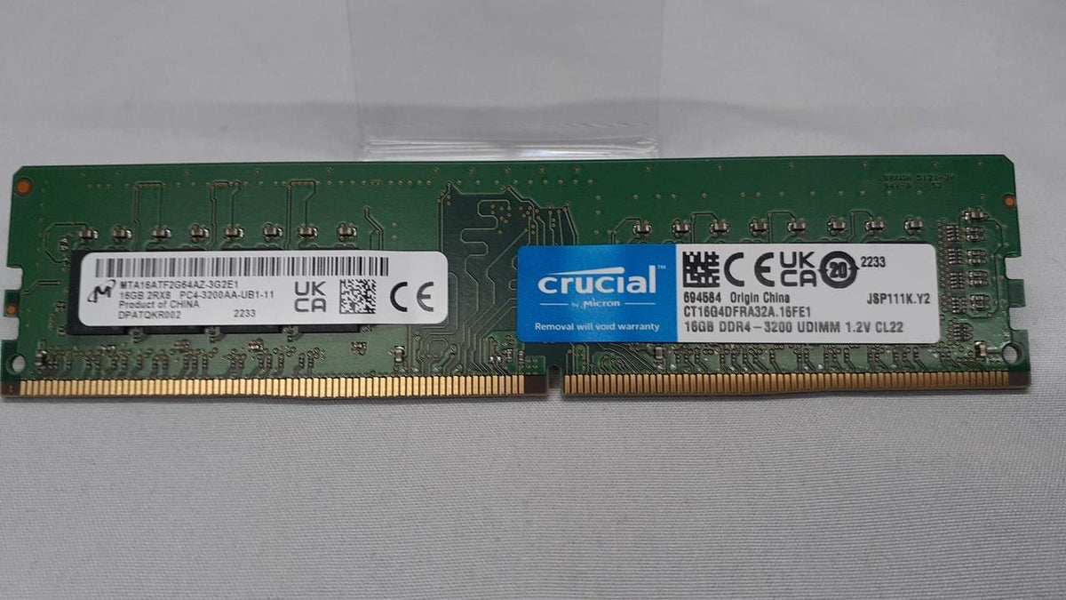 CRUCIAL DDR4 Memory 16GB PC4-3200AA-UB1-11