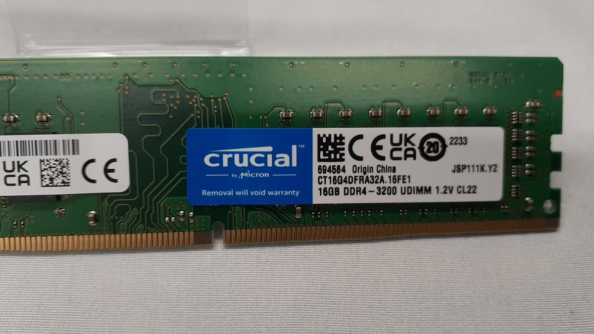 CRUCIAL DDR4 Memory 16GB PC4-3200AA-UB1-11