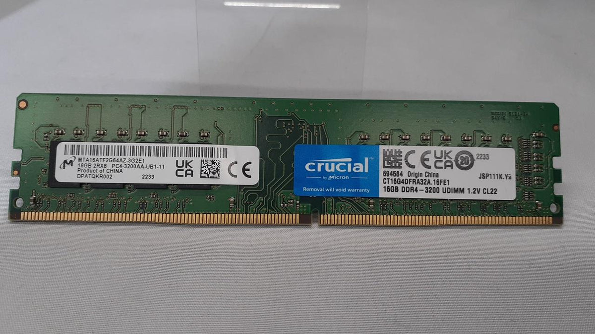 CRUCIAL DDR4 Memory 16GB PC4-3200AA-UB1-11
