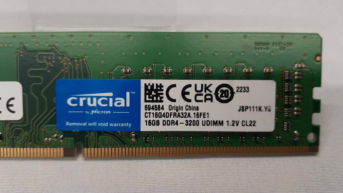 CRUCIAL DDR4 Memory 16GB PC4-3200AA-UB1-11