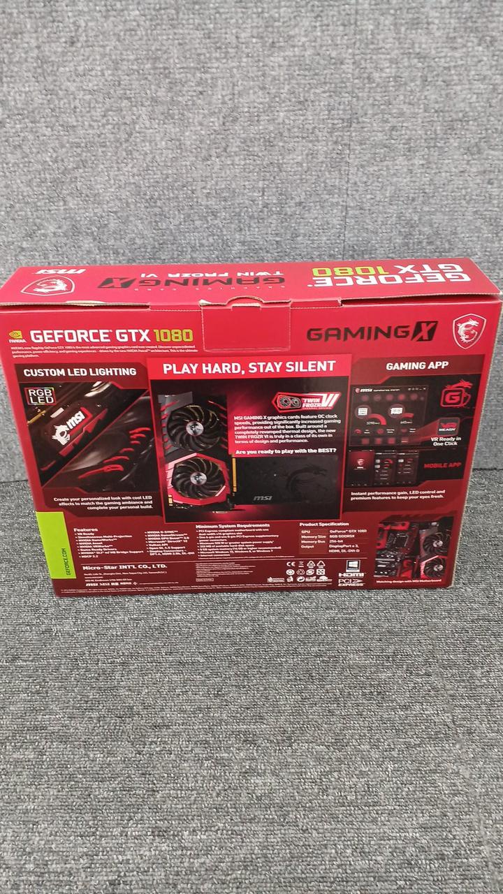 MSI Graphics Board: GEFORCE GTX1080 GAMING X 8G