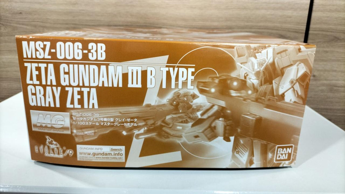 Bandai Gundam Evolve MG MSZ-006-3B Zeta Gundam Unit 3 Type B Gray