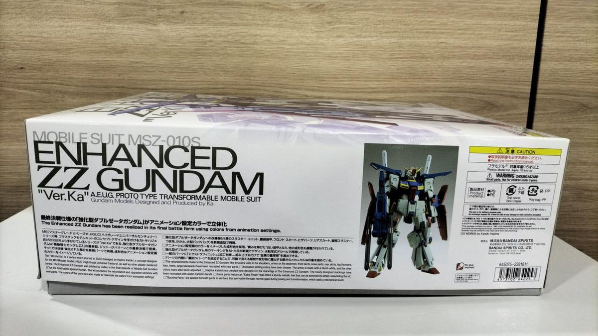 BANDAI Mobile Suit Gundam ZZ 1/100 MG MSZ-010S Enhanced Double Zeta Gundam