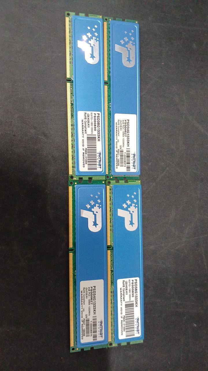 PATRIOT DDR3 Memory 16GB (4GB 4 modules) PSD38G1333KH