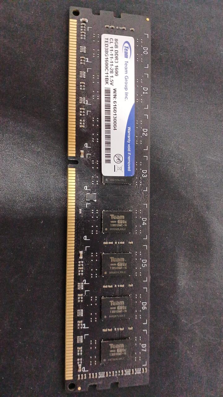 - DDR3 Memory 1600 (8GB 8 Modules) DDR3-1600