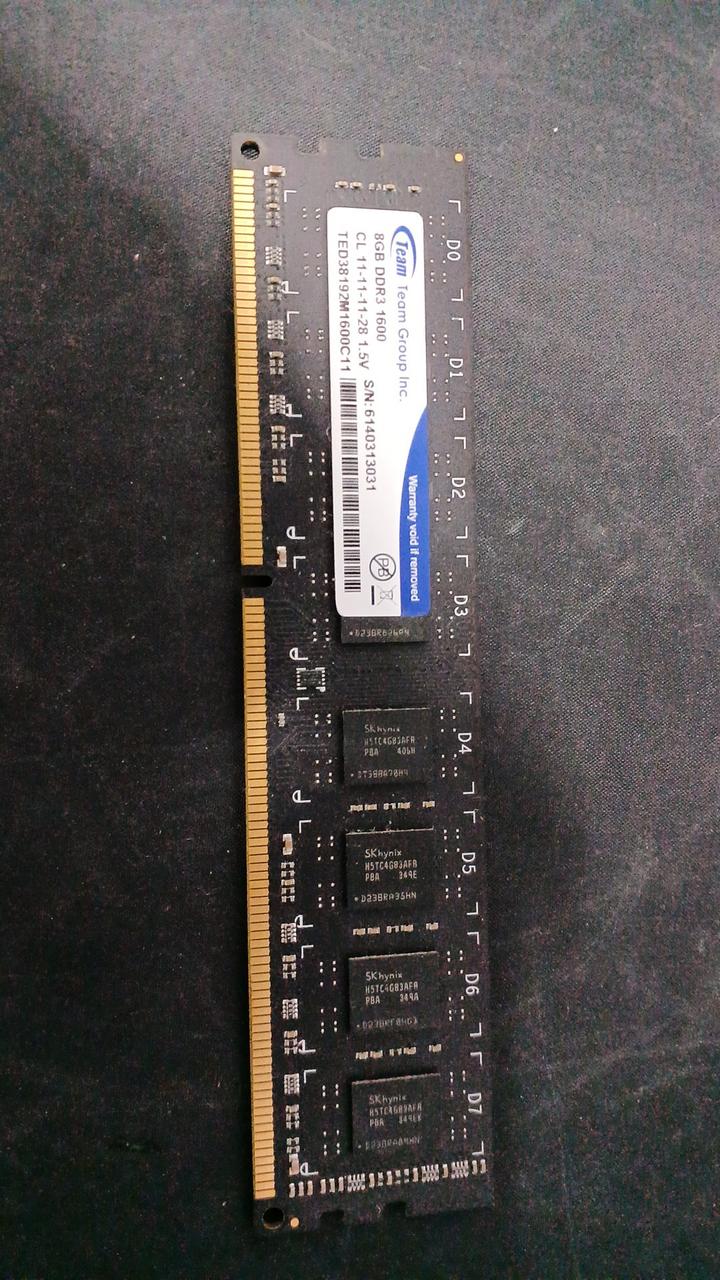 - DDR3 Memory 1600 (8GB 8 Modules) DDR3-1600