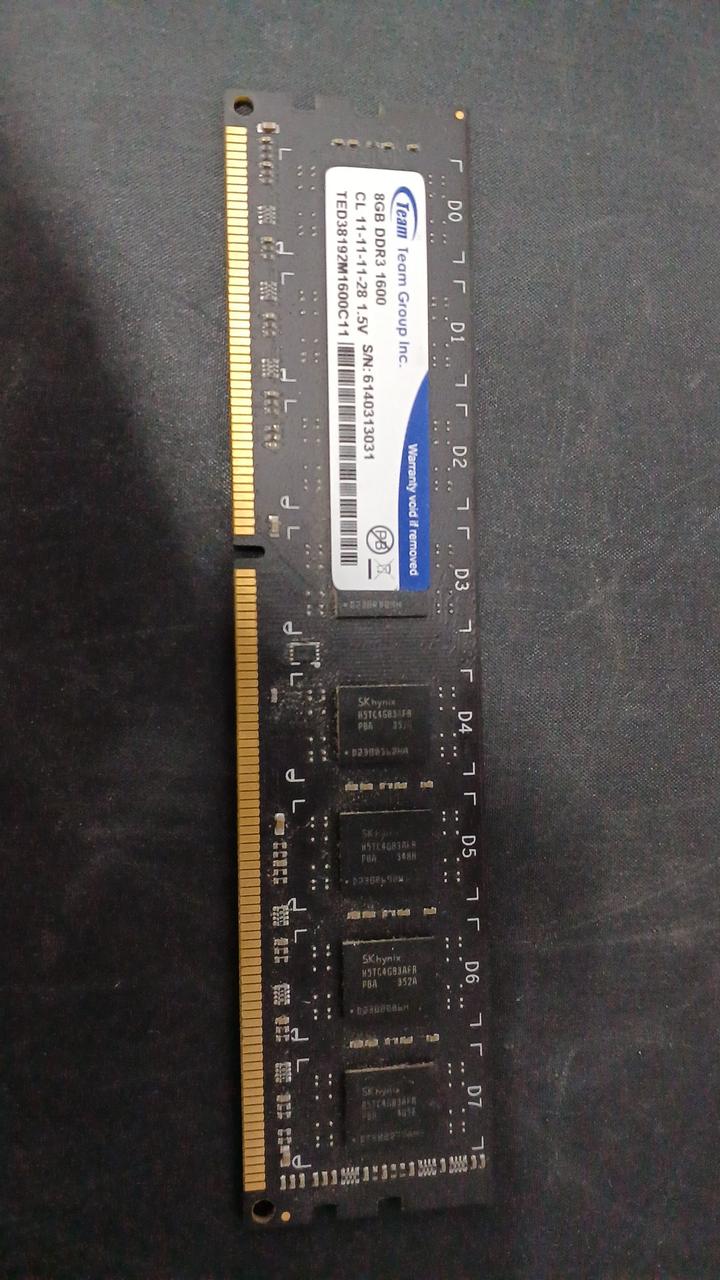 - DDR3 Memory 1600 (8GB 8 Modules) DDR3-1600