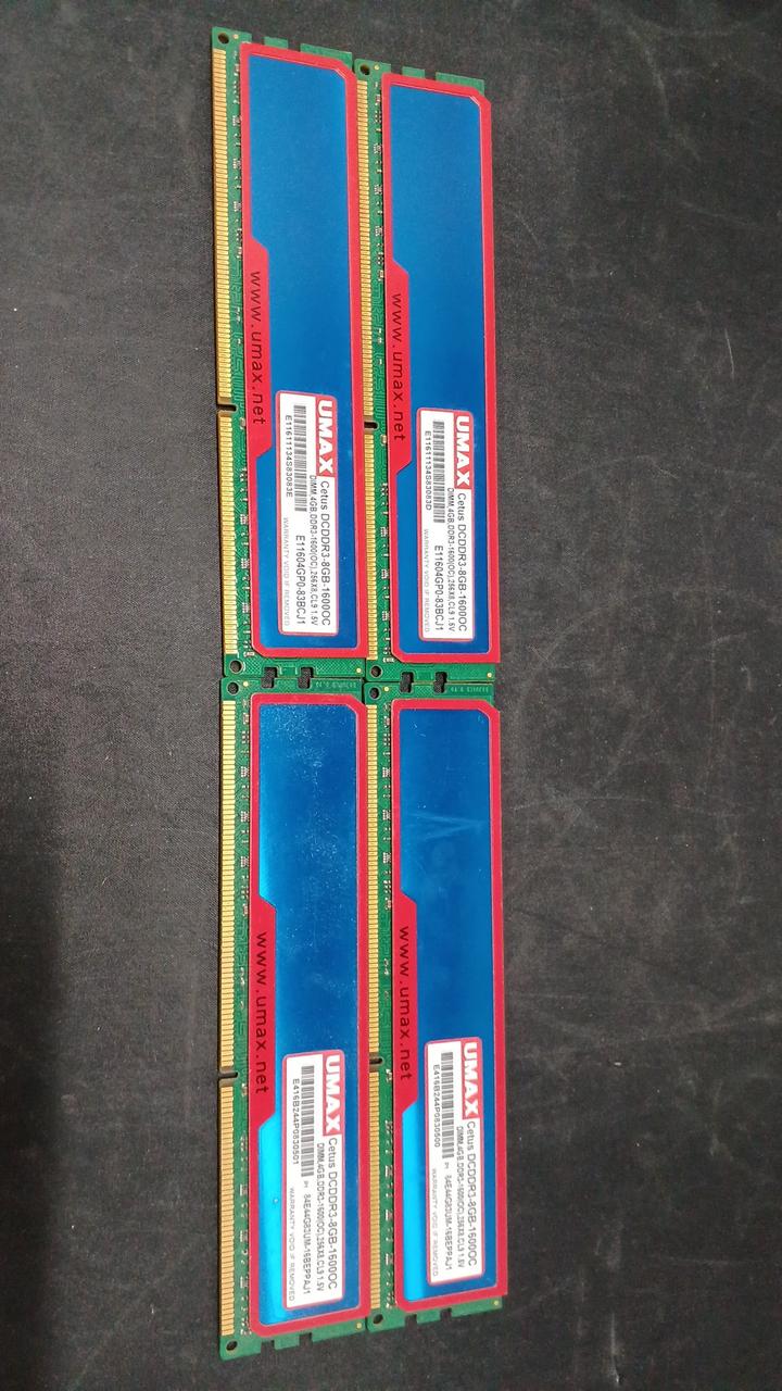 UMAX DDR3 Memory 16GB (4GB 4 modules) DCDDR3-8GB-1600OC