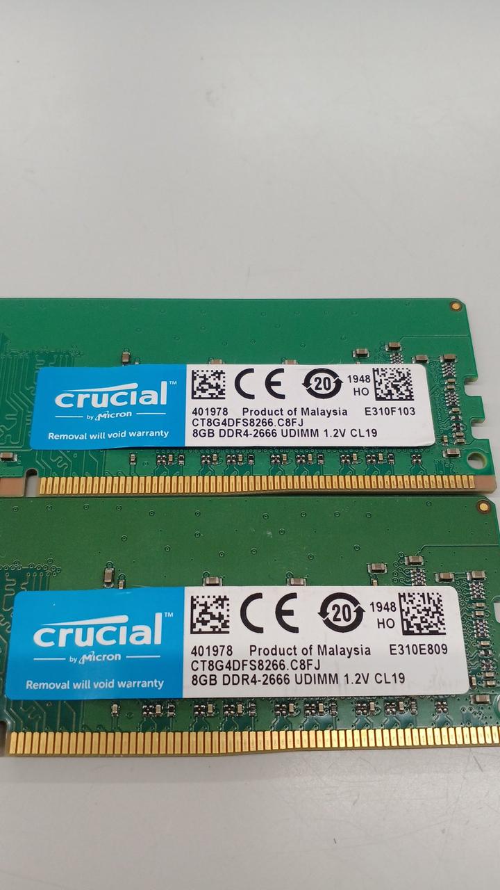 CRUCIAL PC Memory: DDR4 16GB (8GB x 2)