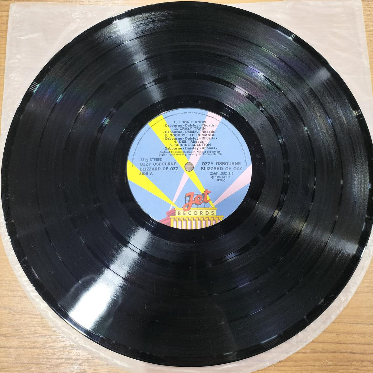 CBS Sony LP Record Blizzard of Oz: Legend of the Bloodstained Hero