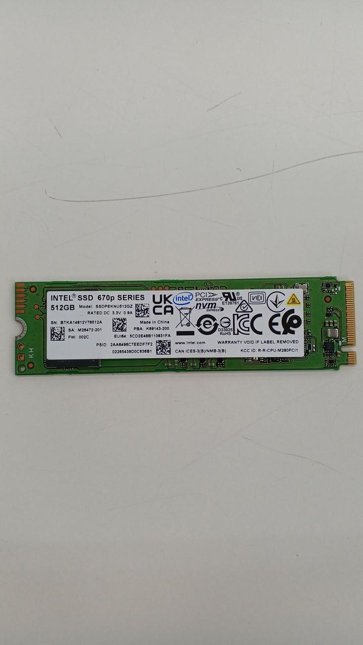 INTEL M2. SSD SSDPEKNU512GZ