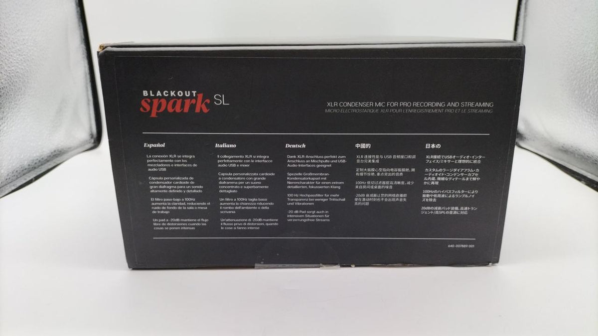 BLUE Condenser Microphone BLACKOUT SPARK SL
