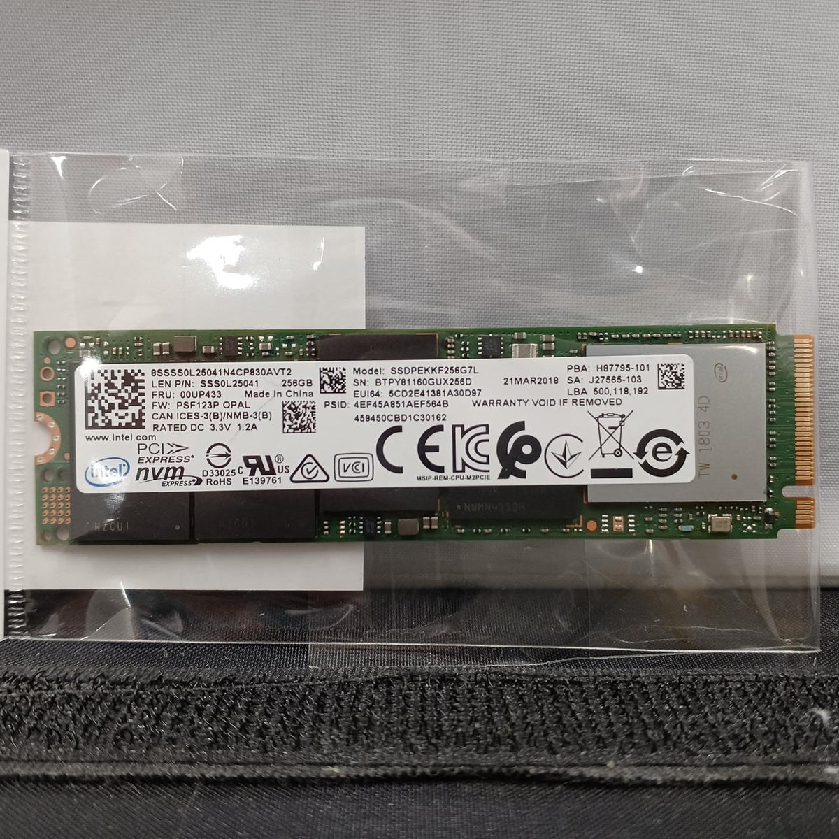 INTEL M.2 SSD SSDPEKKF256GTL