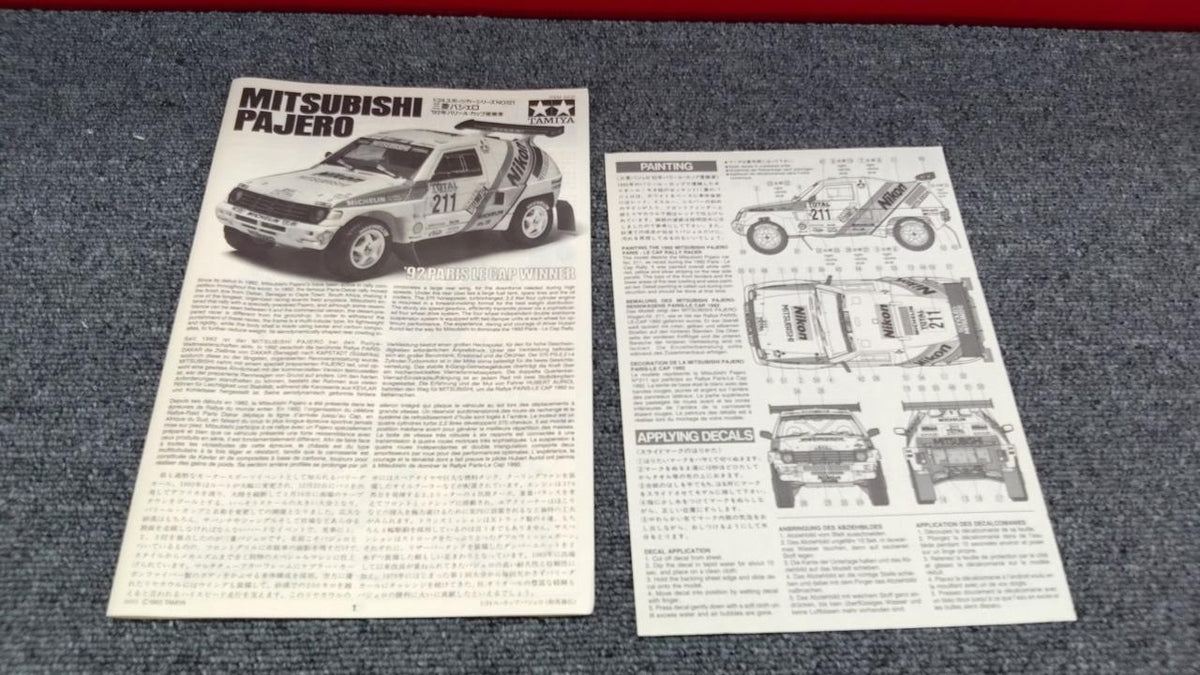 TAMIYA Sports Car Series Mitsubishi Pajero 1992 Paris Cup Winner - Banzai Thrifting | BanzaiHobby