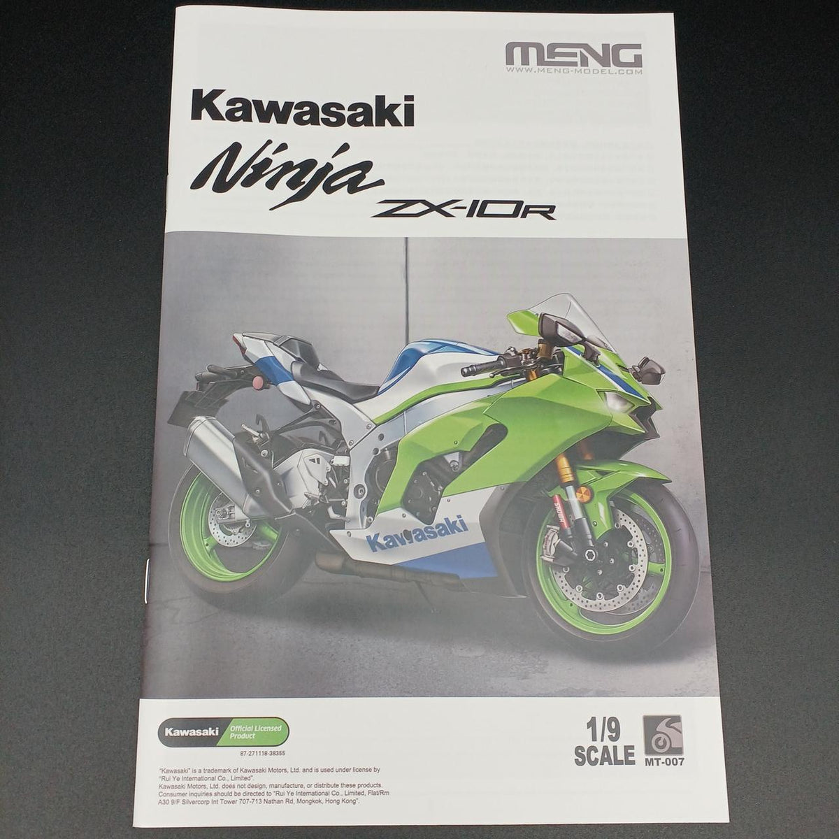 MENG 1/9 Scale Bike KAWASAKI NINJA ZX-10R