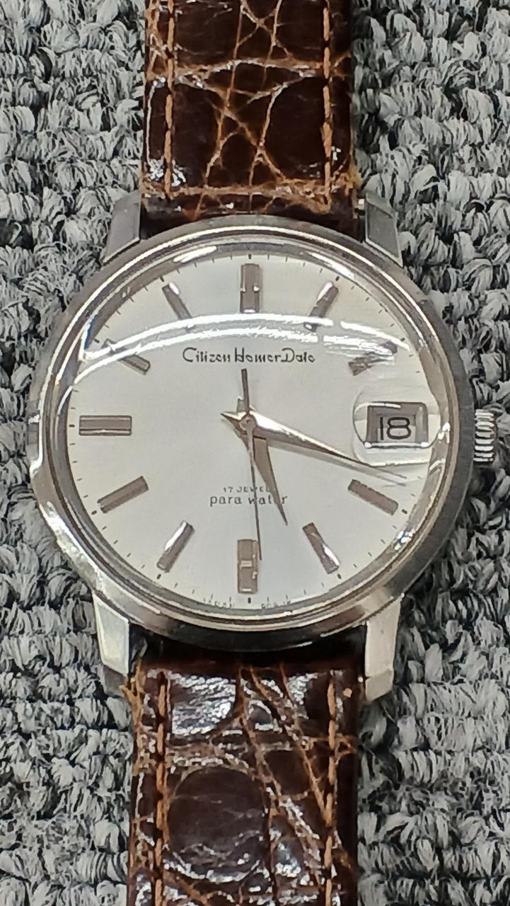 CITIZEN HORMER DATE Manual Wind Wristwatch 52801-TA