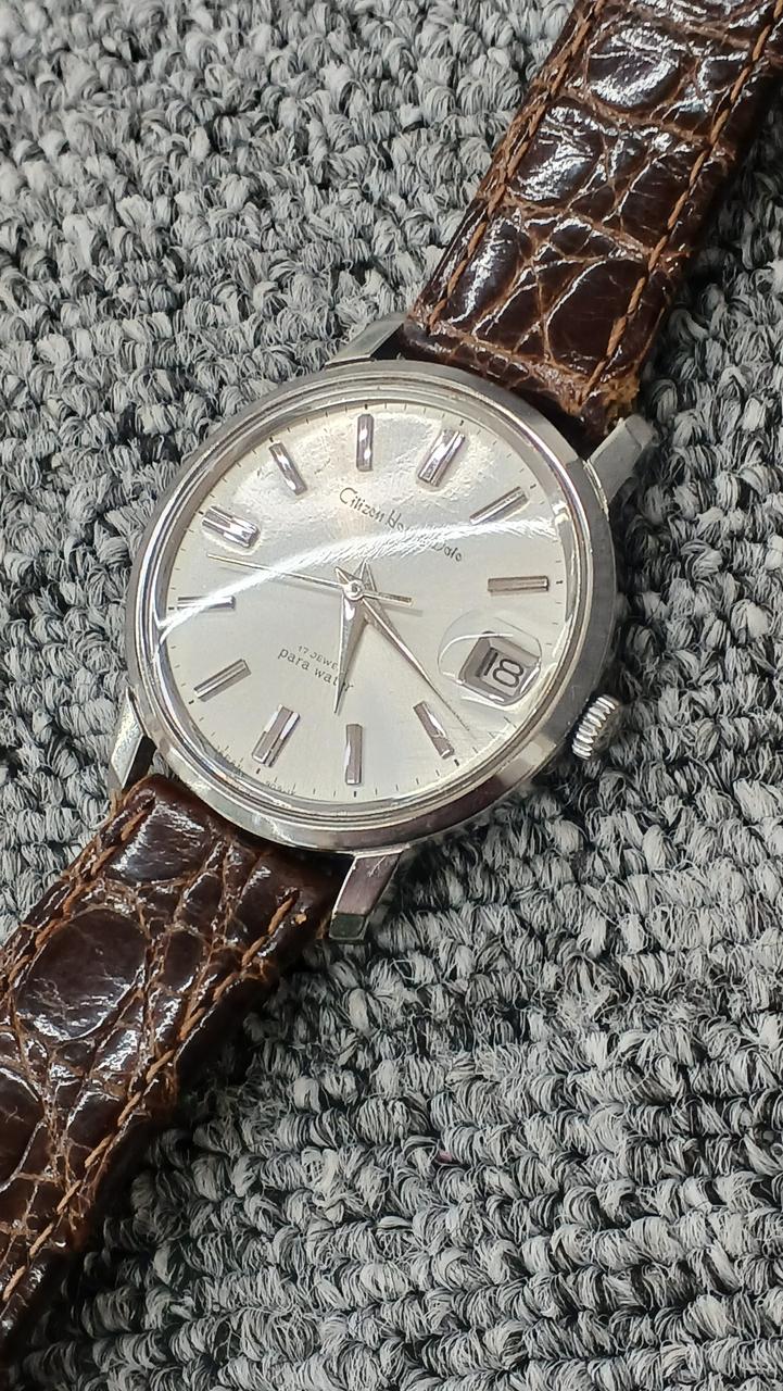 CITIZEN HORMER DATE Manual Wind Wristwatch 52801-TA