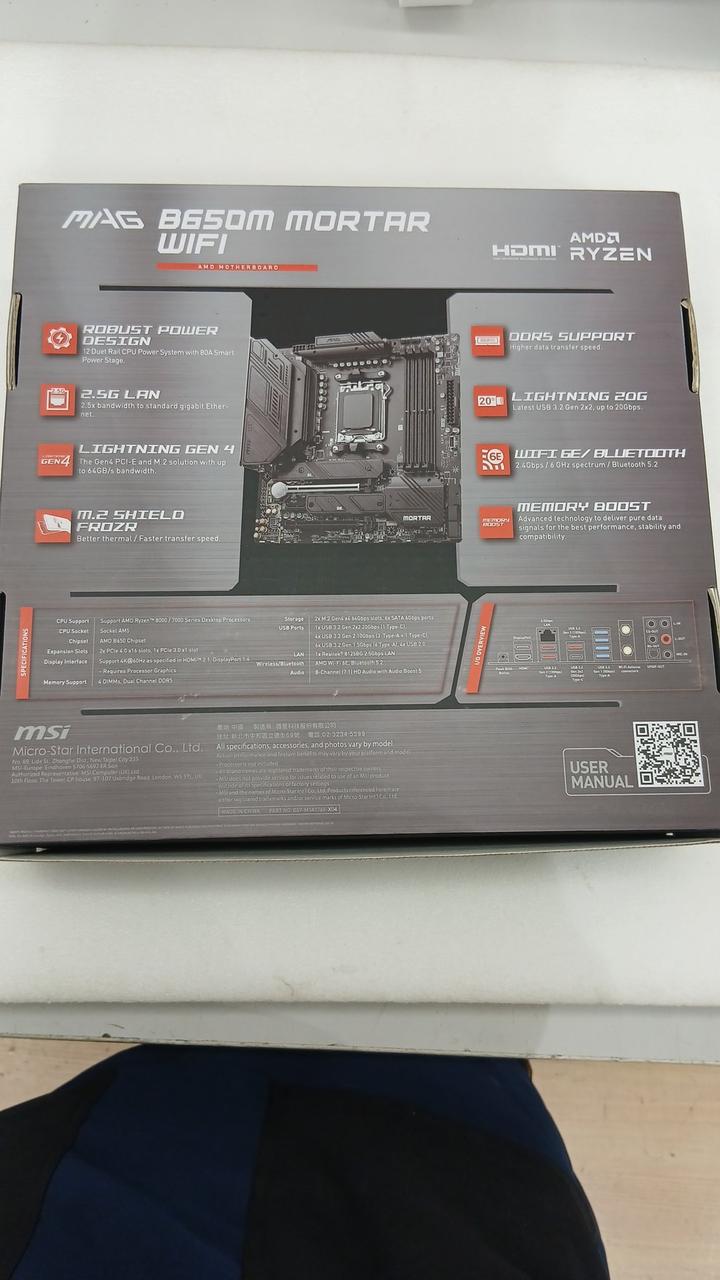 MSI *Junk* Motherboard MAG B650M MORTAR WIFI