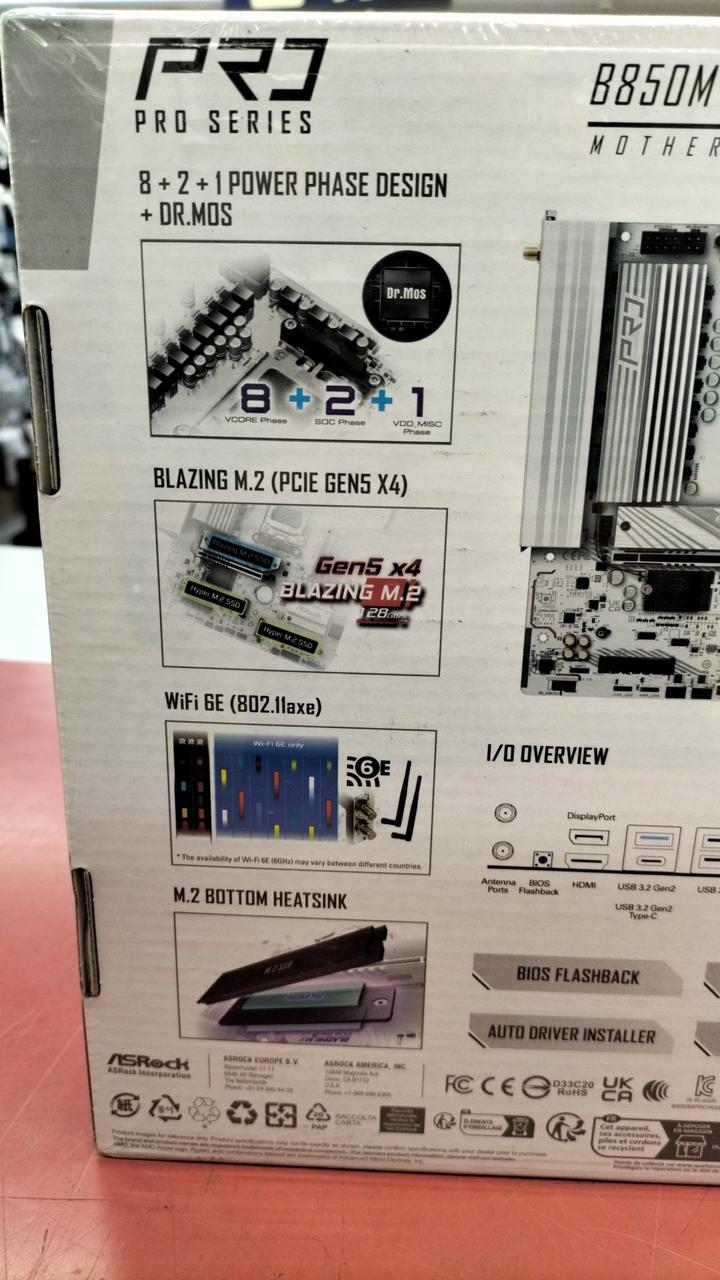 ASROCK Motherboard 8850M PRO RS WIFI