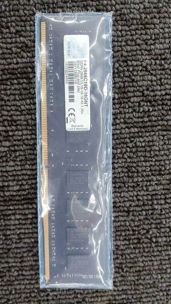 G.SKILL DDR4 Desktop Memory F4-2666C19D-16GNT