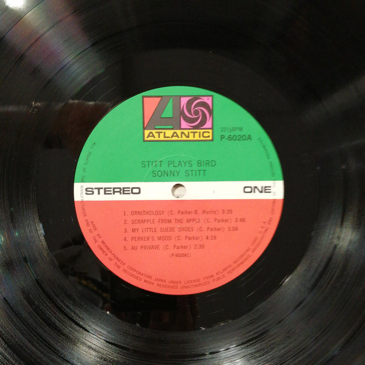 ATLANTIC SONNY STITT ? STITT PLAYS BIRD P-6020A