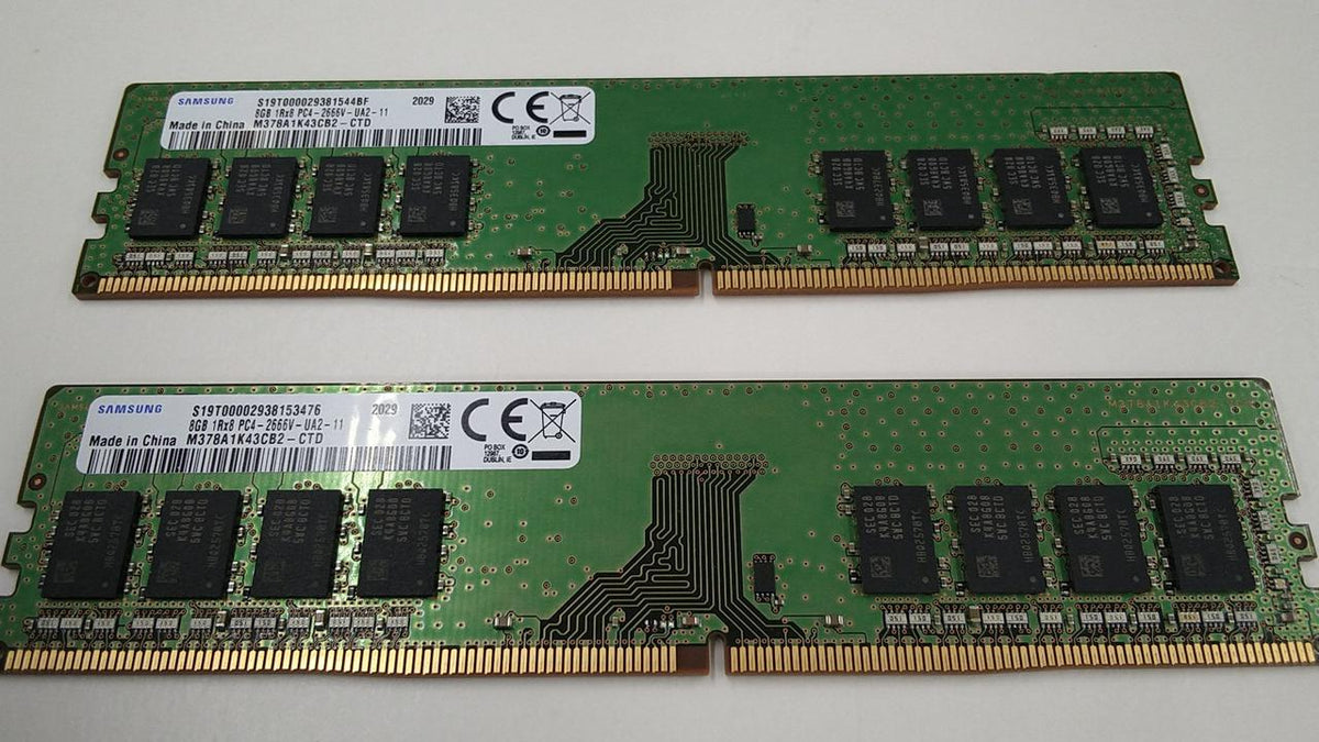 SAMSUNG DDR4 PC4-2666 8GBX2 M378A1K43CB2-CTD