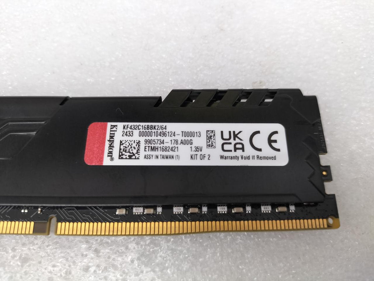 Kingston Desktop Memory (DDR4, 32GB) KF432C16BBK2/64