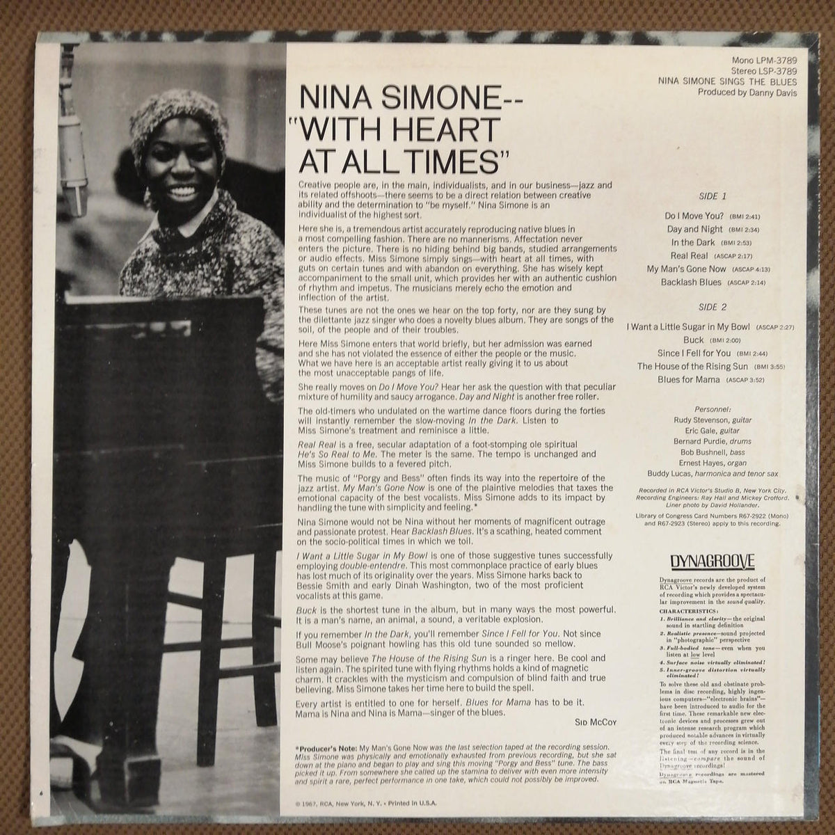 RCA VICTOR NINA SIMONE/NINA SIMONE SINGS LSP-3789