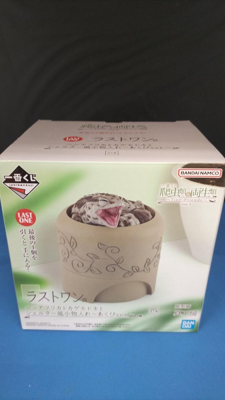 Bandai Ichiban Kuji Reptile & Amphibian Last One Prize Western African Gecko and Shelter-Style Accessory Case