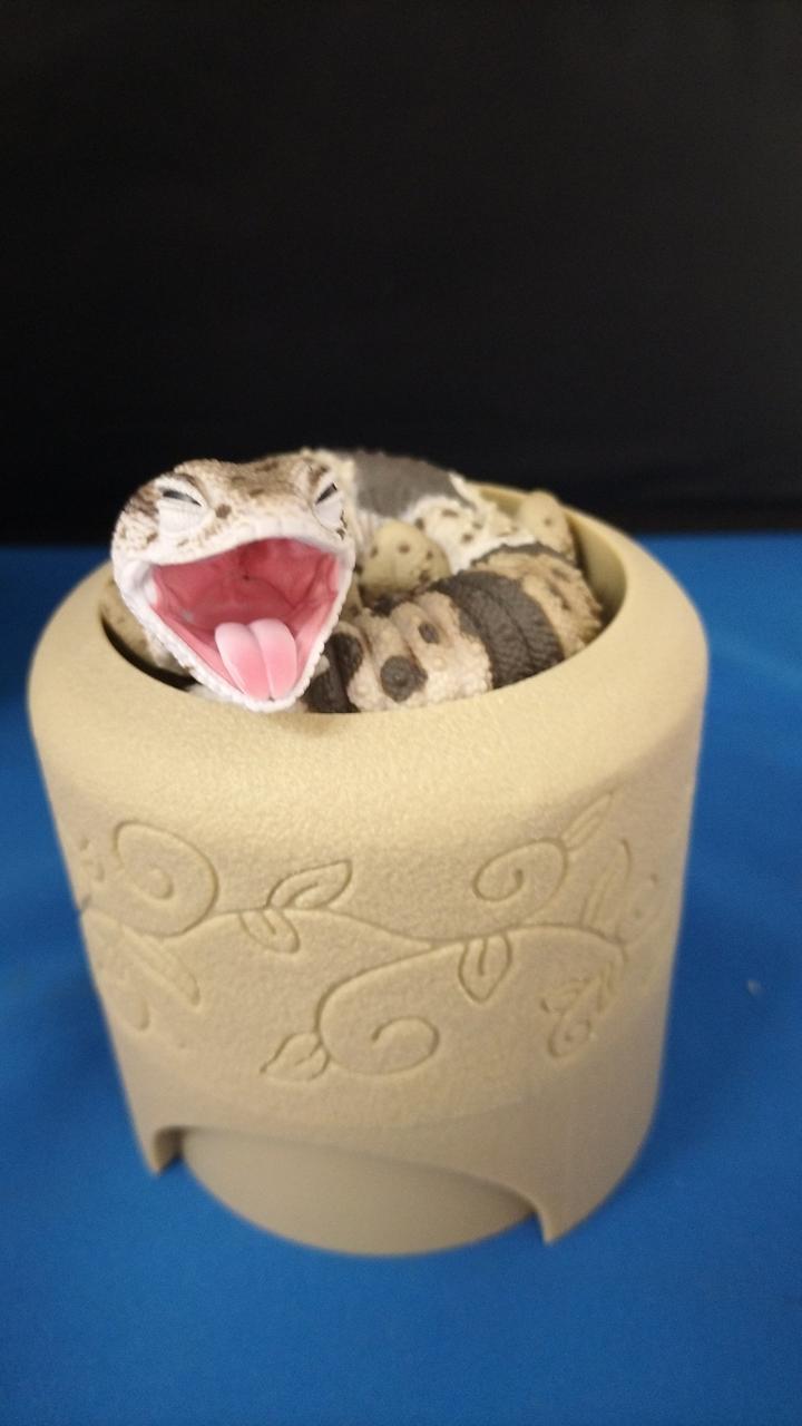 Bandai Ichiban Kuji Reptile & Amphibian Last One Prize Western African Gecko and Shelter-Style Accessory Case