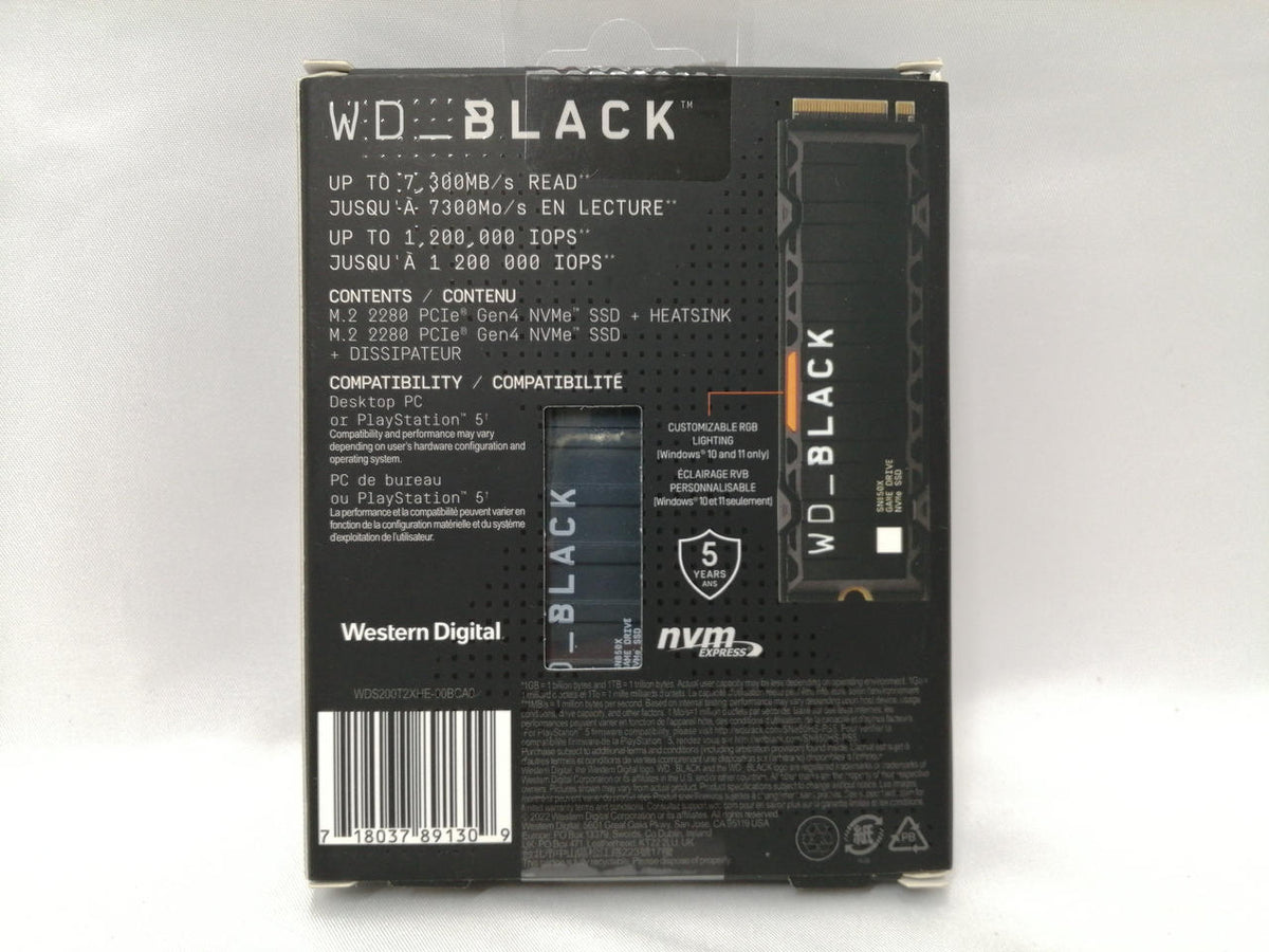 WESTERN DIGITAL SSD WDS200T2XHE-00BCA0