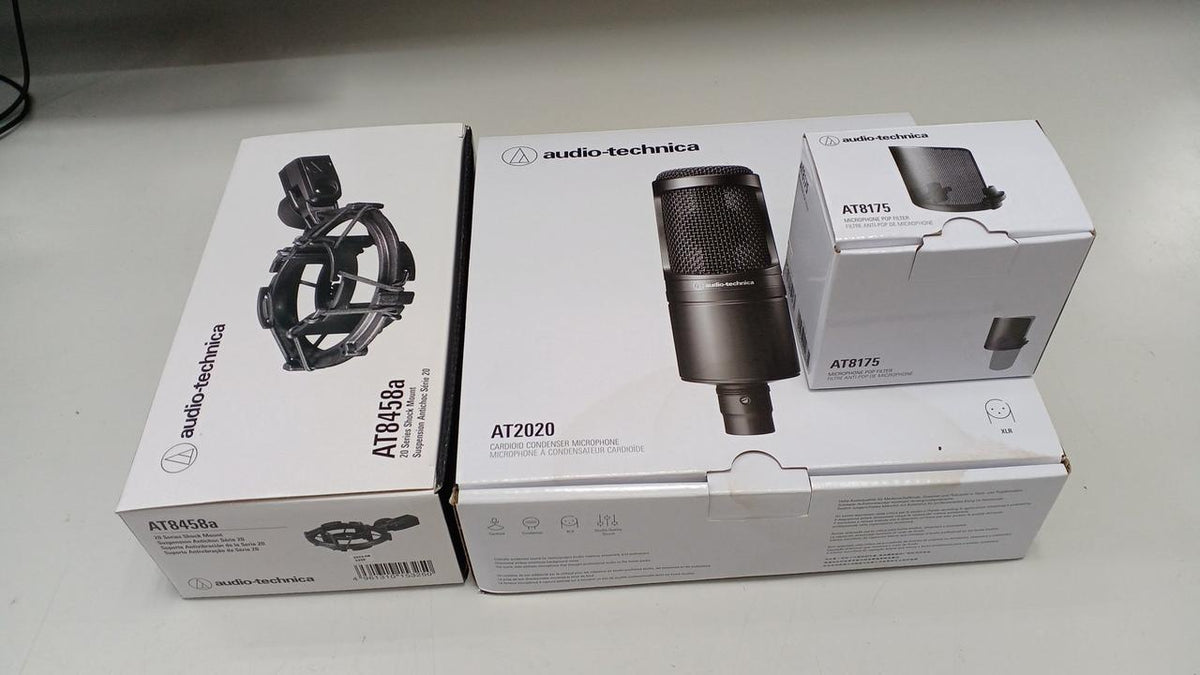 AUDIO-TECHNICA Condenser Microphone Set AT2020/AT8458A/AT8175