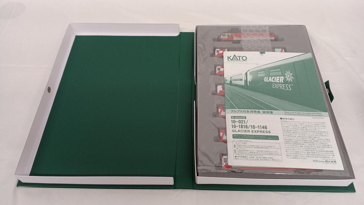 KATO Alps Glacier Express Starter Set 3-Car 10-021 Additional 4-Car 10-1146