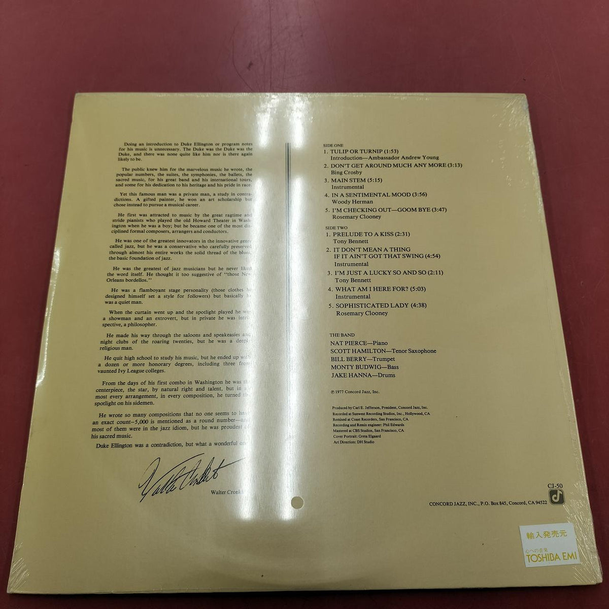 CONCORD JAZZ [Unopened] A TRIBUTE TO DUKE CJ-50