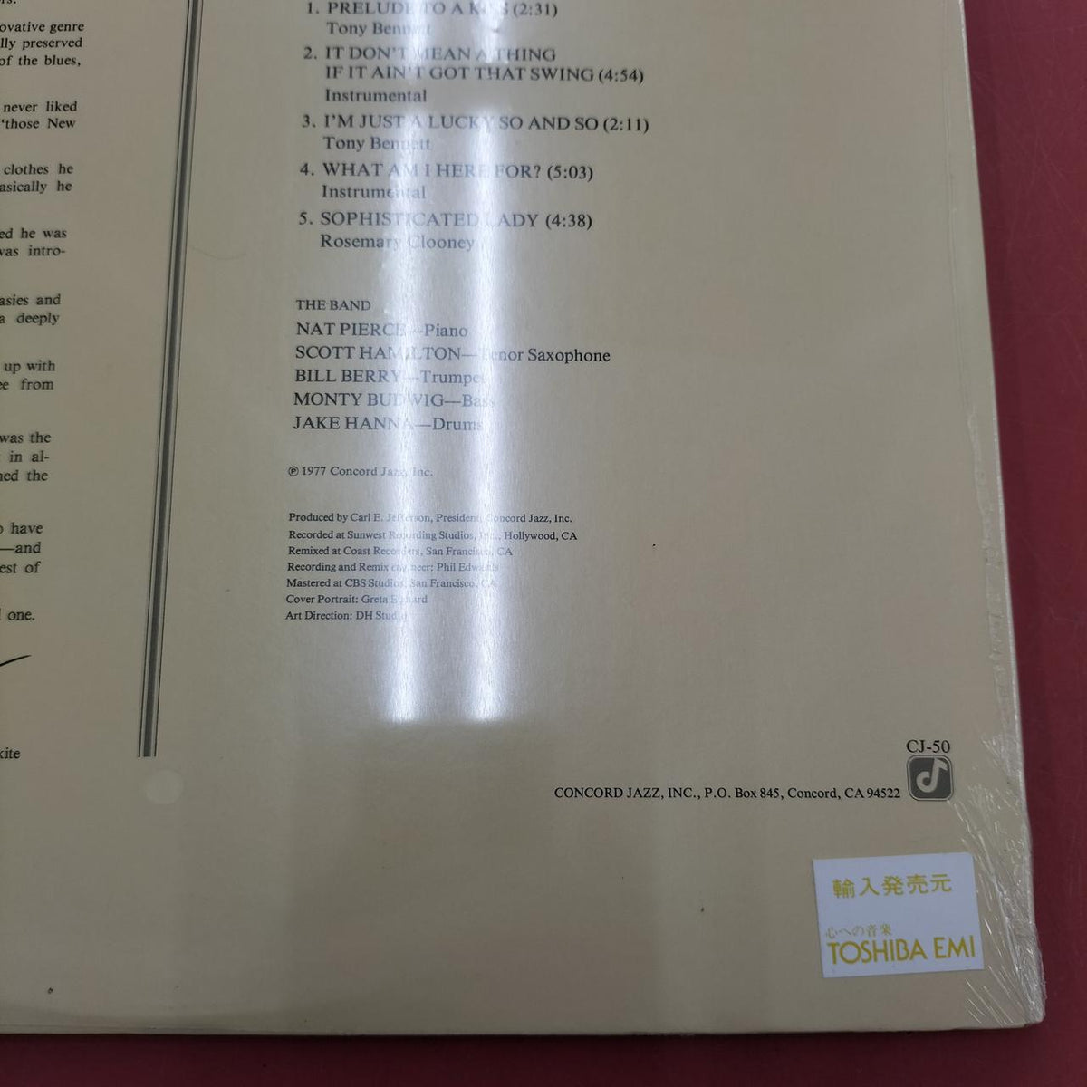 CONCORD JAZZ [Unopened] A TRIBUTE TO DUKE CJ-50