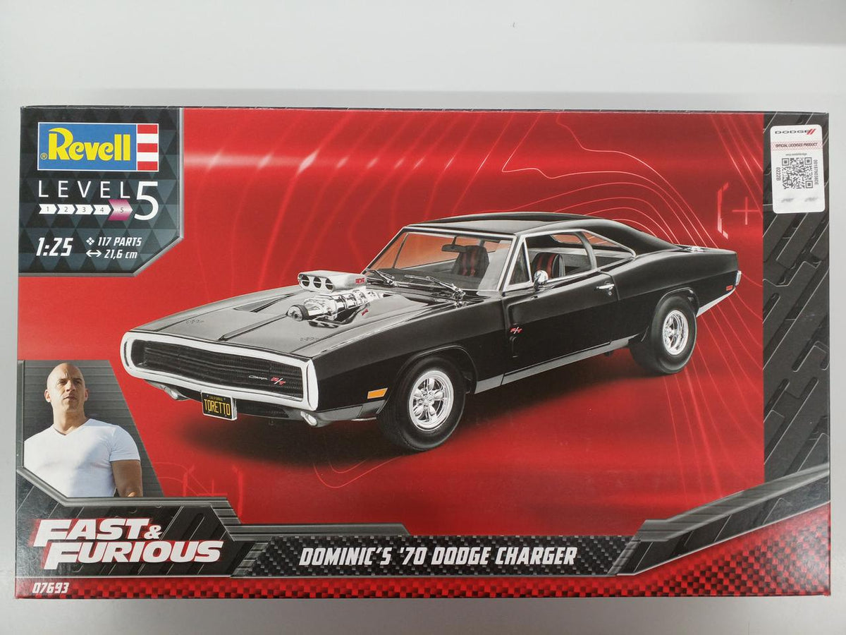 REVELL 1/25 Scale Plastic Model Dodge Charger "Dominic" "FAST & FURIO" - Banzai Thrifting | BanzaiHobby