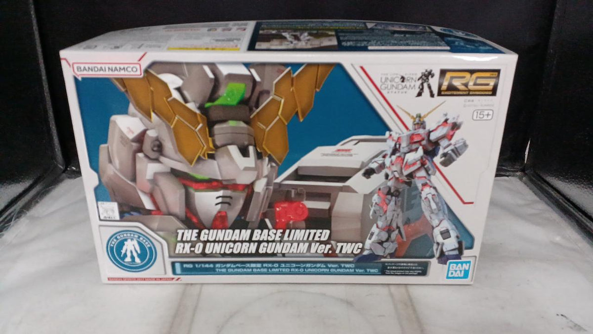 BANDAISPIRITS Unicorn Gundam VER. TWC 1/144 RG Gundam Base Limited - Banzai Thrifting | BanzaiHobby