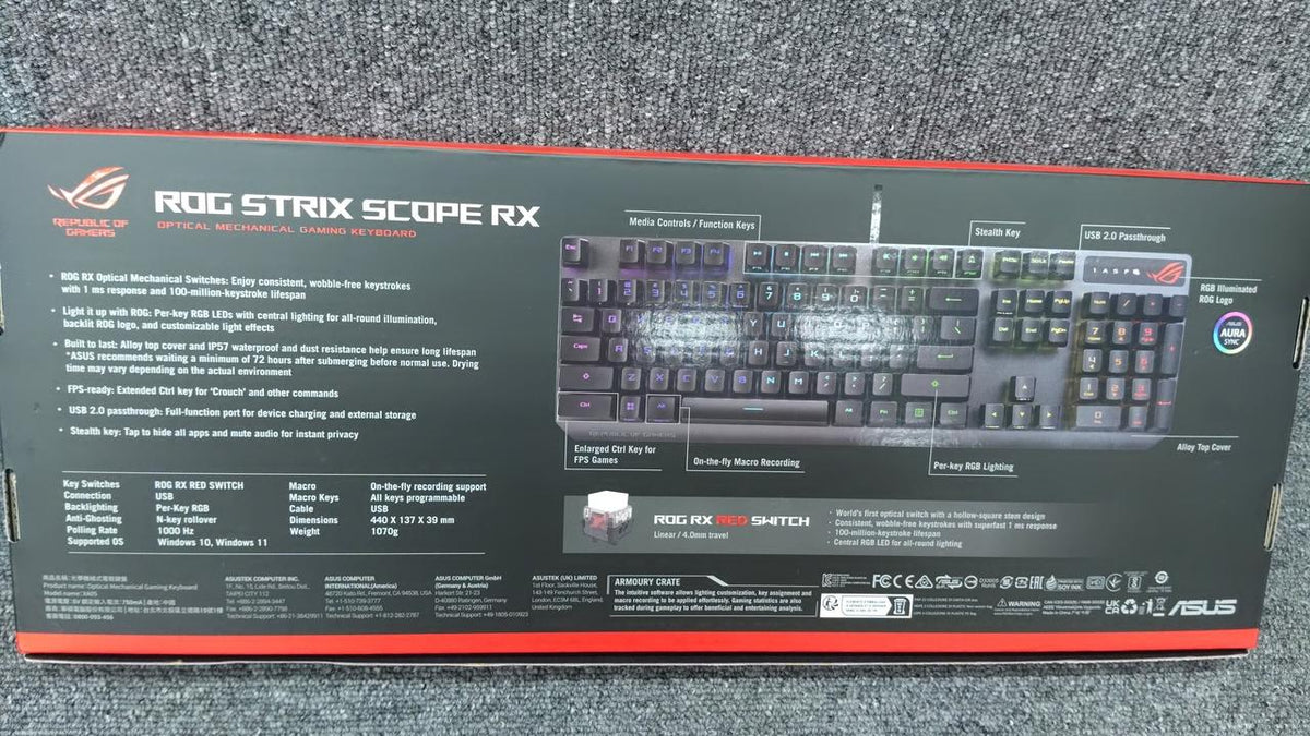 ASUS Gaming Keyboard ROG STRIX SCOPE RX - Banzai Thrifting | BanzaiHobby