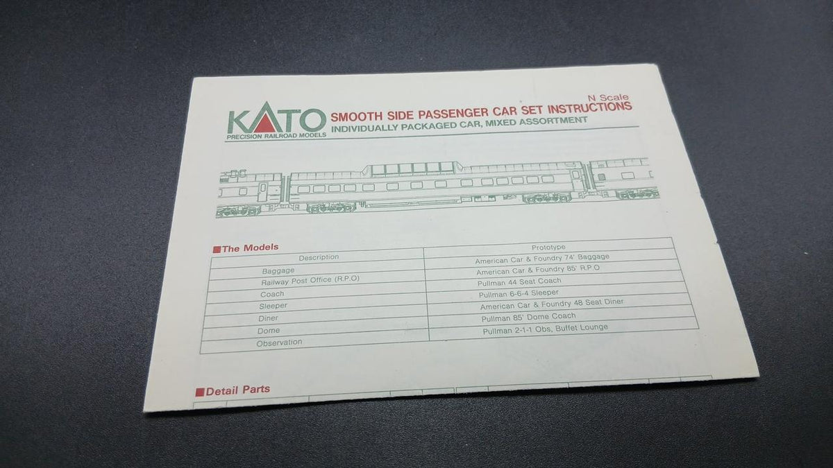 KATO SMOOTHSIDE PASSENGER CAR(SET A SOUTHERN PACIFIC-1 - Banzai Thrifting | BanzaiHobby