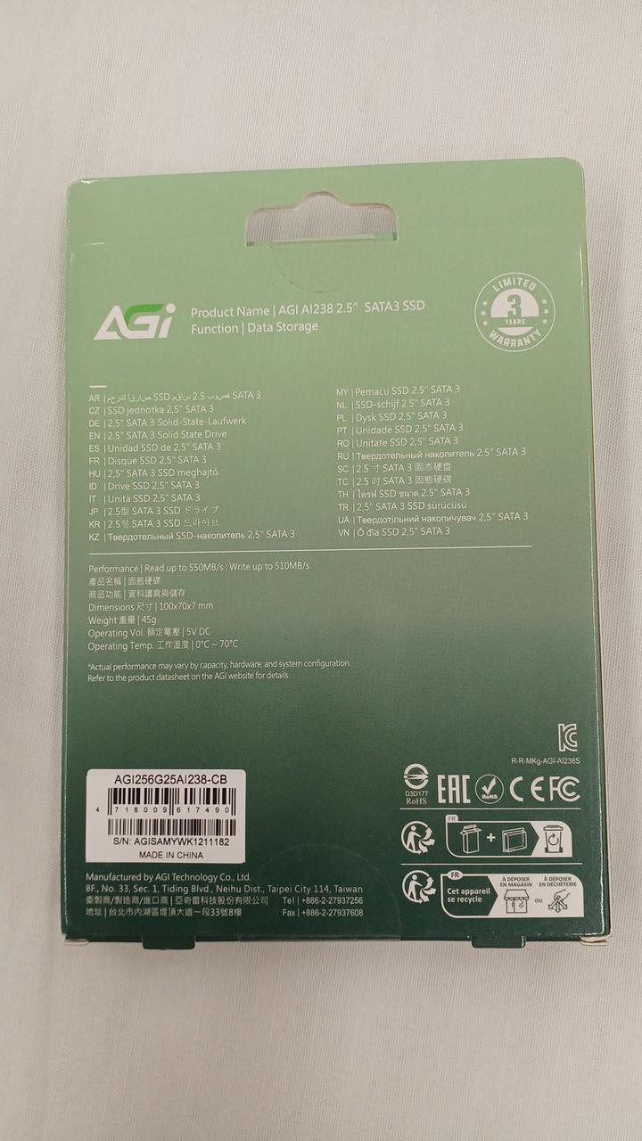 AGI Set of 5 SSDs 256GB × AGI256G25AI238-CB - Banzai Thrifting | BanzaiHobby
