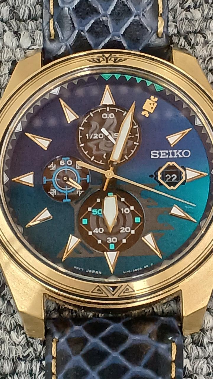 SEIKO Monster Hunter Zinogre 15th Anniversary Quartz V176-0BF0 - Banzai Thrifting | BanzaiHobby