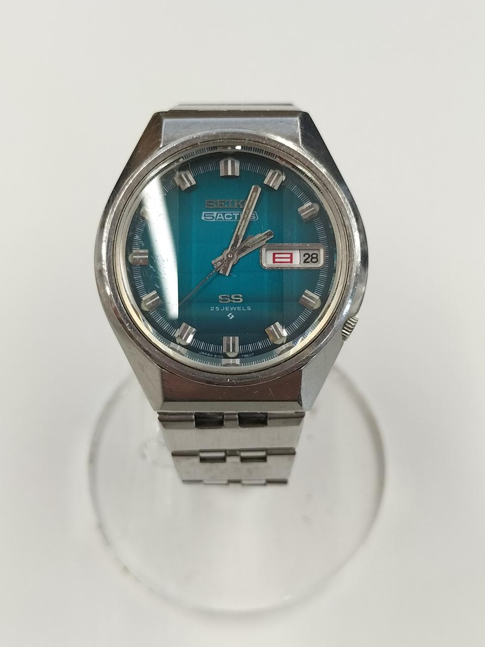 SEIKO 5ACTUS Cut Glass 6106-7690 - Banzai Thrifting | BanzaiHobby