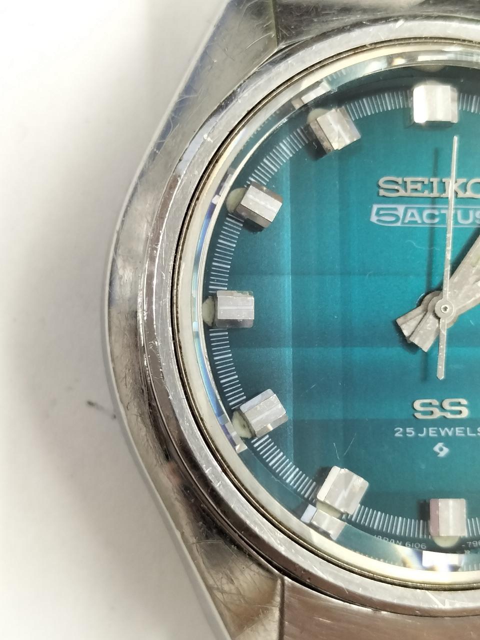 SEIKO 5ACTUS Cut Glass 6106-7690 - Banzai Thrifting | BanzaiHobby