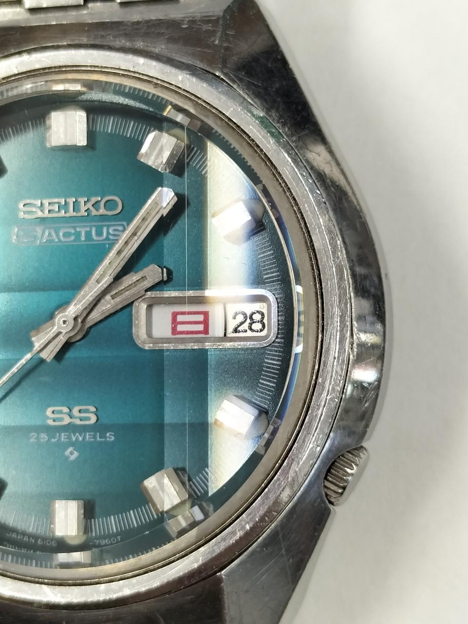 SEIKO 5ACTUS Cut Glass 6106-7690 - Banzai Thrifting | BanzaiHobby