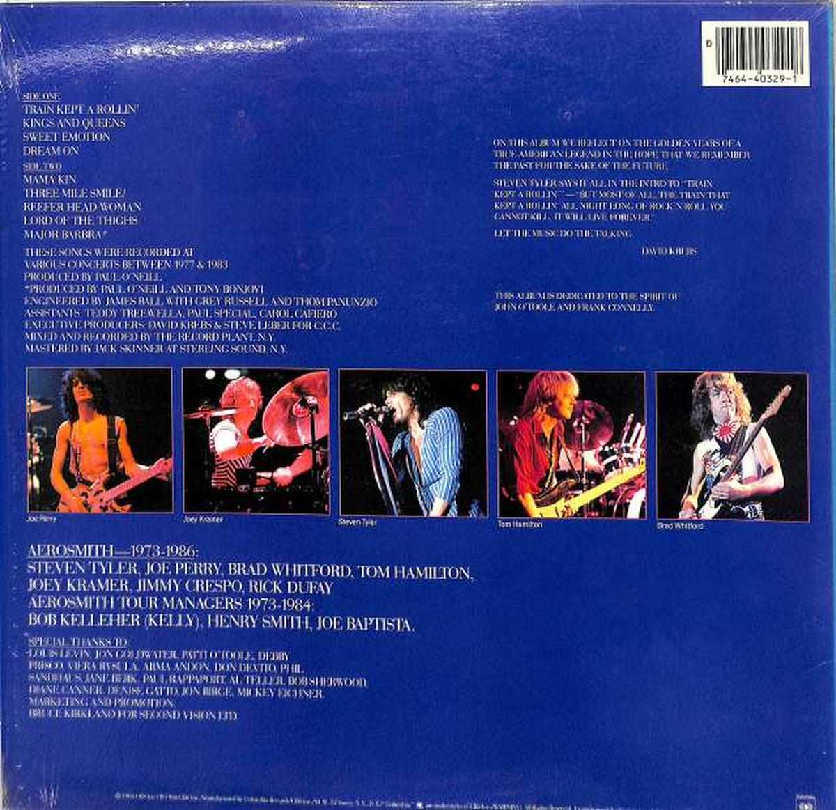 COLUMBIA Aerosmith "CLASSICS" FC40329