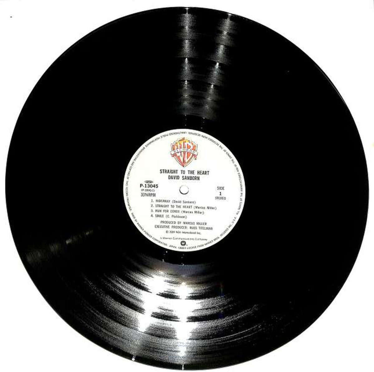 Warner Pioneer David Sanborn "Straight to the Heart" P-13045