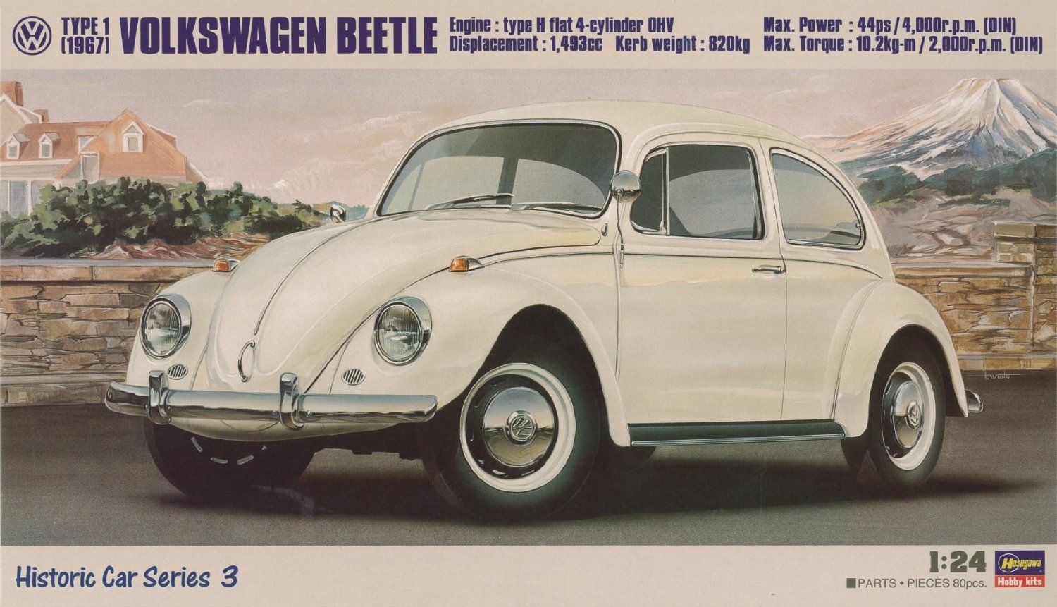 Hasegawa HC3 Volkswagen Beetle Type1 1967 1/24 - BanzaiHobby